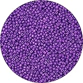 Yholin 5000pcs Purple Glass Seed Beads Bulk, Small Tiny Waist Spacer Beads for Bracelet, Necklace Jewelry Making, DIY Craft Projects(3mm 8/0)