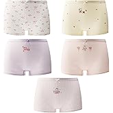 SYDMXWZ Girls Cotton Underwear Soft Boy Shorts Kids Boxer Briefs Panties(Pack of 5)