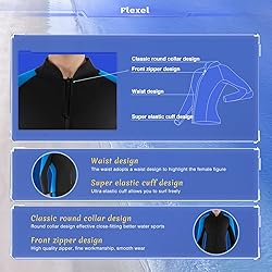 FLEXEL Wetsuit Top Jacket Women Men, 2mm Neoprene