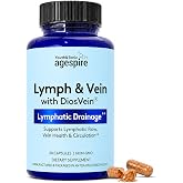 Youth &amp; Tonic Lymphatic Drainage, Circulation, Diosmin Hesperidin 60 Pills | Vein Formula for Heavy Legs, Lymph System Support, Blood Flow Supplement, Lymphatic Support Complex, Fluid Balance, Puffiness