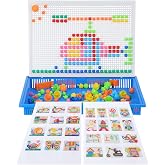 minkissy Mushroom Nails Pegboard Toy 296 piece Educational Puzzle with Creative Montessori Style Learning Toy for Kids Fine Motor Skills Logic Thinking Homeschool Activity