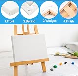 FEPITO 6 Set Blank Stretched Canvas Assorted Sizes for Acrylic Oil Painting view 5