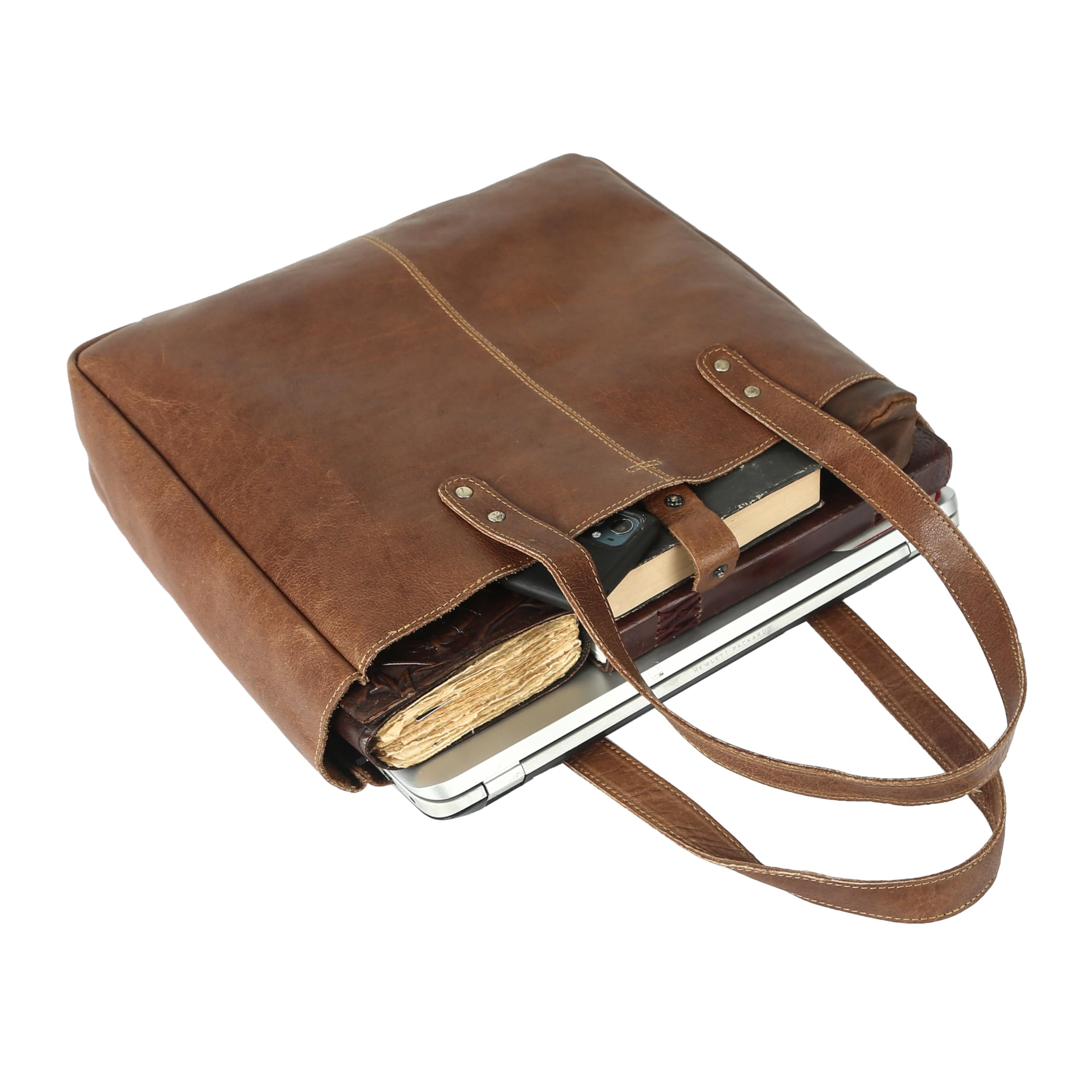 KomalC Leather Tote Bag for Women Purse Satchel Travel Bag Shopping Carry Messenger Multipurpose Handbag