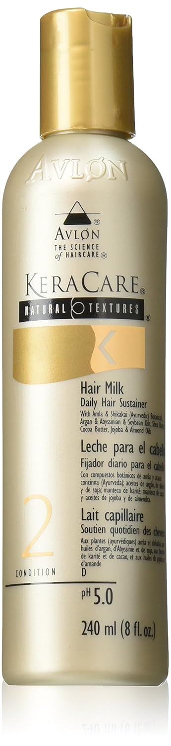 Avlon Keracare Natural Textures for Unisex, Hair Milk TreatMen,t, 8 Ounce
