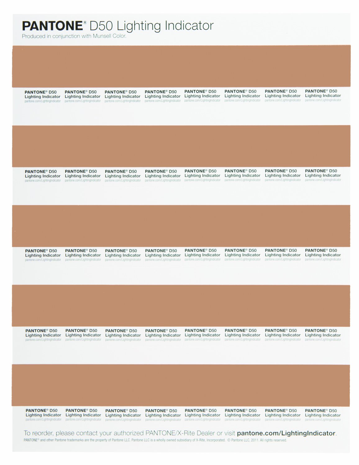 PANTONE LNDS-1PK-D50 Lighting Indicator Stickers D50, Multicolor