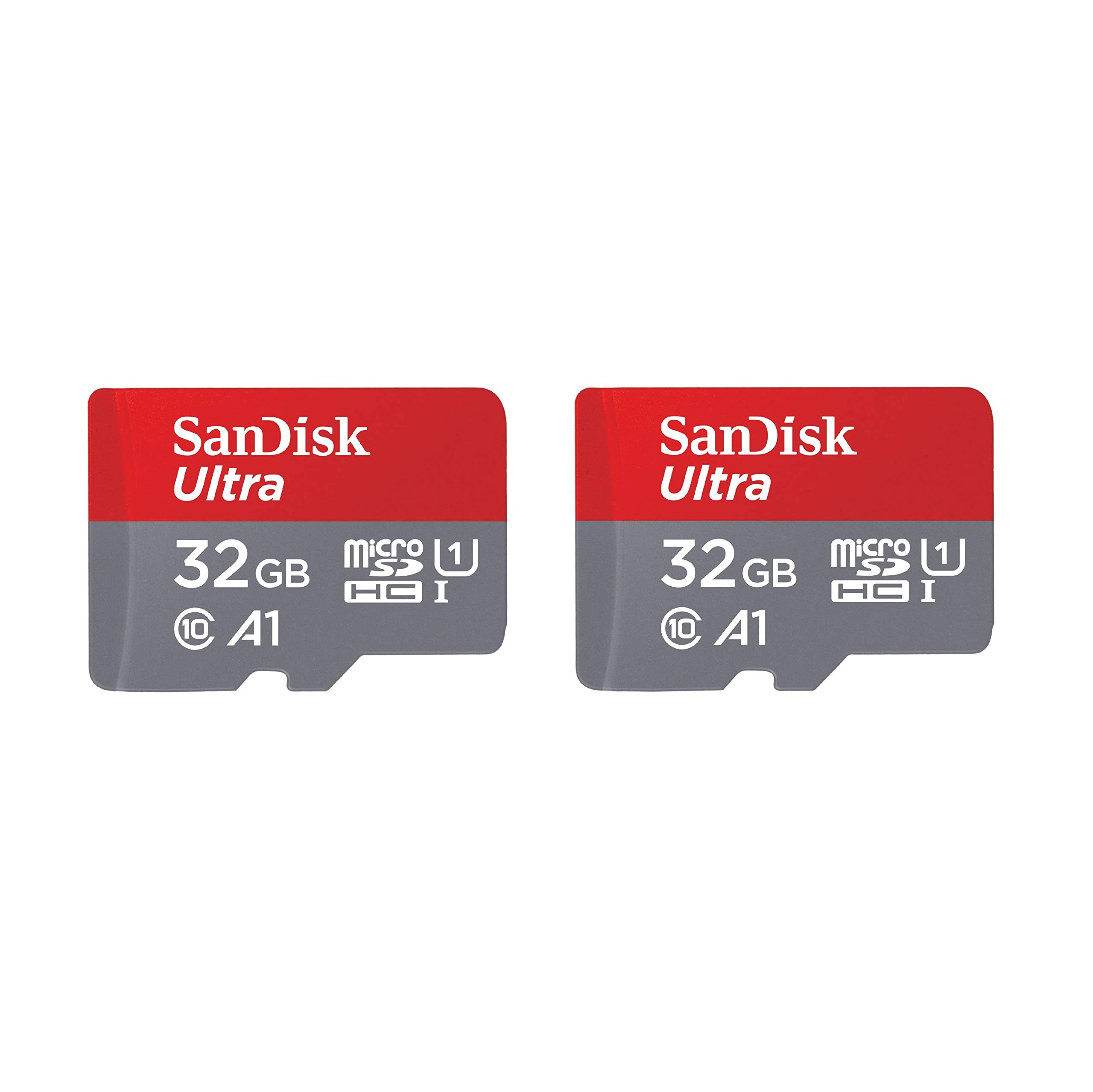 Photo 1 of [Older Version] SanDisk 32GB 2-Pack Ultra MicroSDHC UHS-I Memory Card (2x32GB) - SDSQUAR-032G-GN6MT