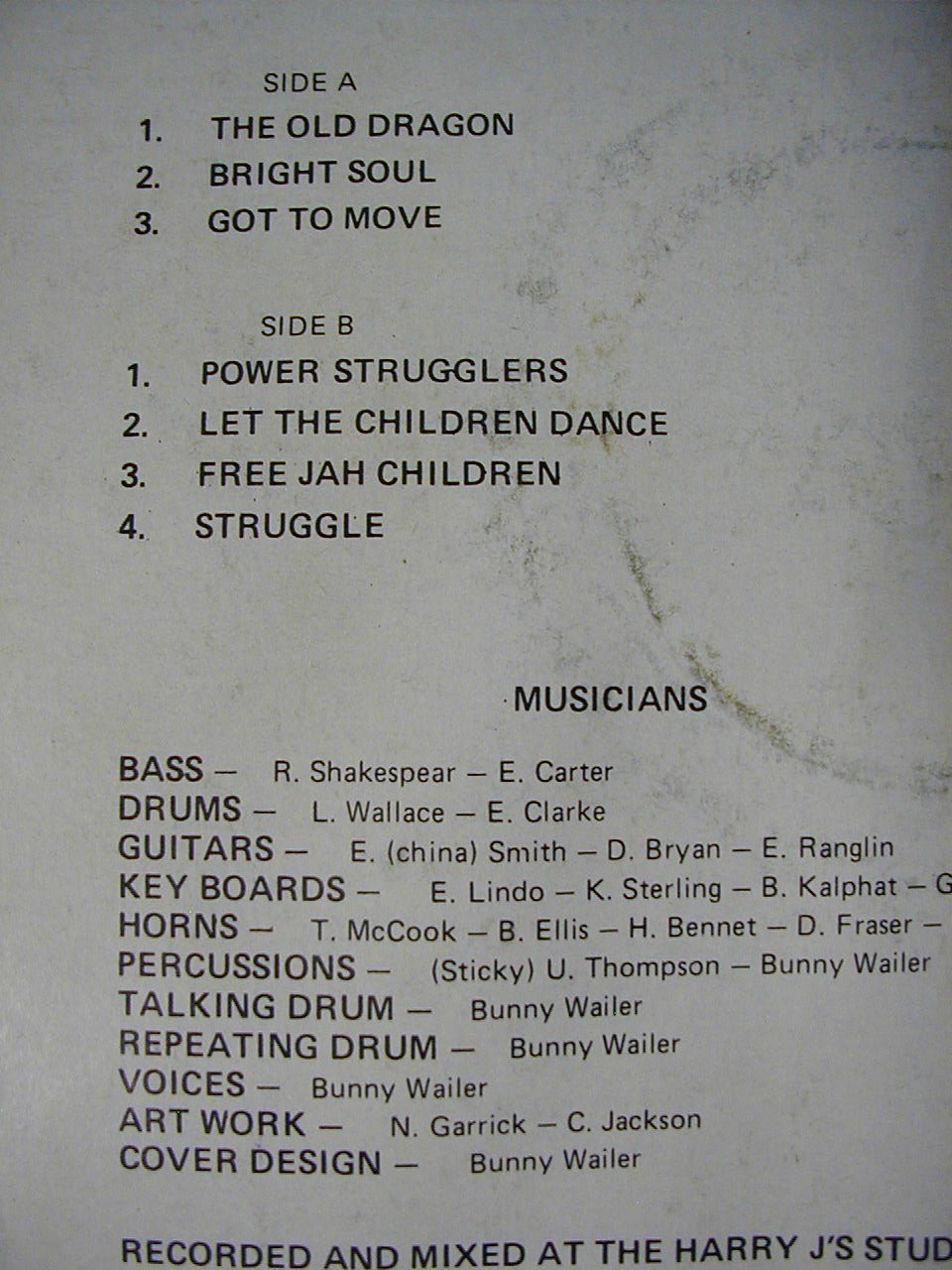 Bunny Wailer Struggle Amazon Com Music