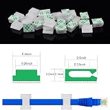 Hicarer 100 Pcs Small White Adhesive Cable Clips Wire Cord Management Holder view 2