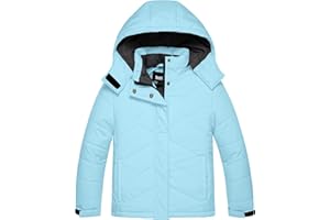 Skieer Girls' Waterproof Ski Jacket Warm Windproof Snow Winter Coat