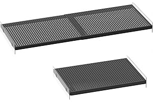 WEJIPP Closet Organizer Shelves Divider Expendable Cabinet Storage Shelving Rack Heavy Duty Metal DIY Shelf Separator for Cabinet Wardrobe Cupboard Pantry Kitchen Bedroom,Black,2packs