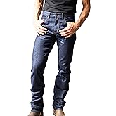 Kimes Ranch Men's Cal Casual Western Cowboy Classic Higher Rise Straight Fit & Straight Boot Leg Blue Denim Jeans