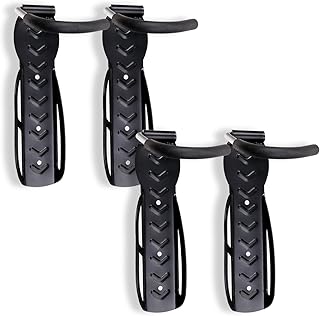 Schramm® 4 Stück Fahrradhalter Wandhalterung schwarz Fahrradhalterung für 4 Fahrräder Wandhalterungen Wand Halterungen Halterung Fahrradständer
