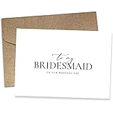 WeddingGiftsWedding Bridesmaid Card with Envelope, To My Bridesmaid On Our Wedding Day Cards. (Bridesmaid A)