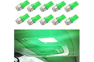 Kutyun 194 LED Bulbs Green Super Bright 5th Generation, T10 LED Bulbs, DC 12V 168 LED Bulb Replacement for Car Interior Dome Map Door Courtesy License Plate Lights W5W 2825, Pack of 10