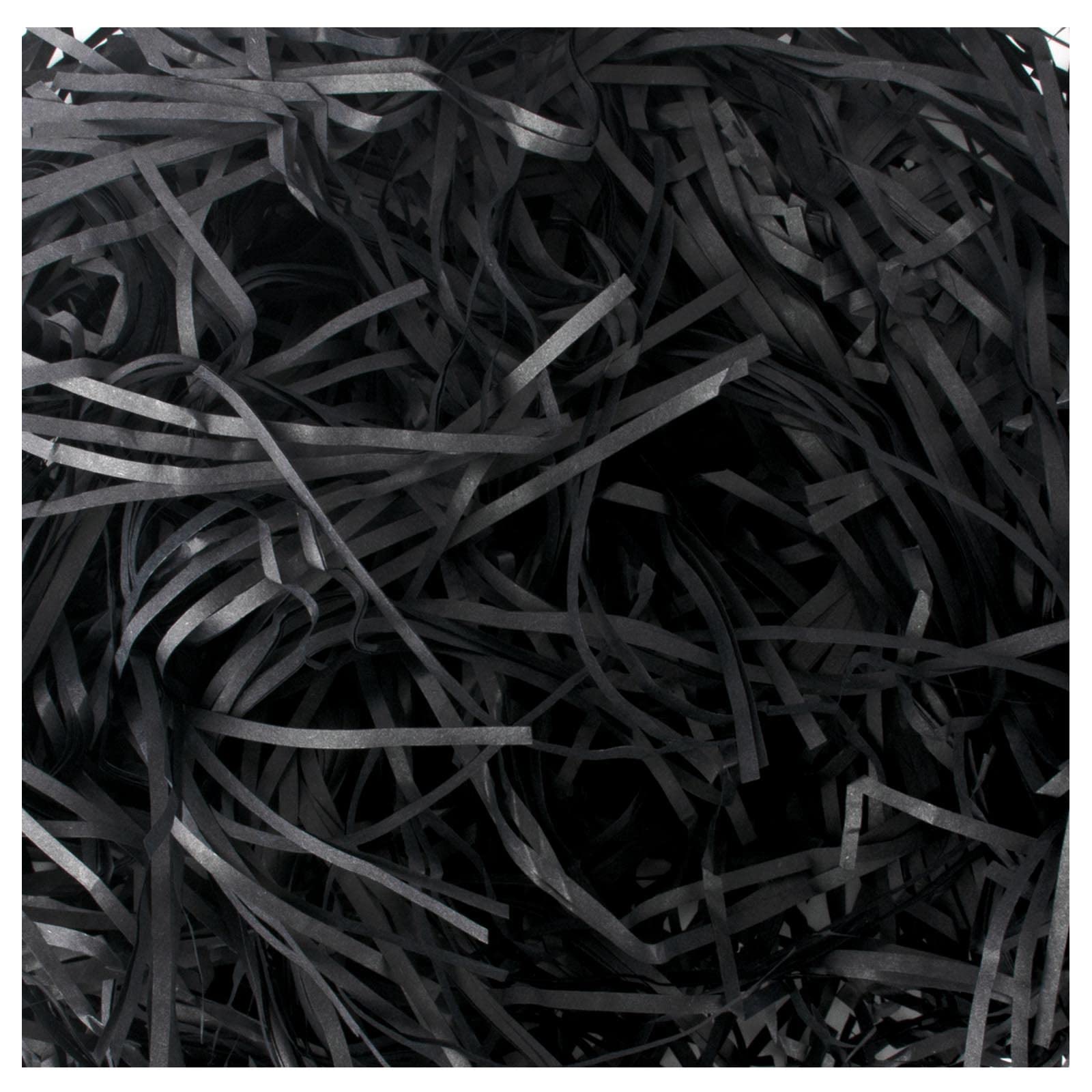 GWAWG 100 Krafia gift filling paper fragments, grass craft paper fragments used to decorate gift boxes, gift bags filled with DIY gift packaging and party decoration (Black)