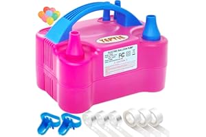 YEPVIE Electric Balloon Pump, Professional Balloon Inflator with 8 Balloon Arch Kits, 2 Modes & Dual Nozzle, Portable Air Pump Ballon Blower Machine for Party Decoration