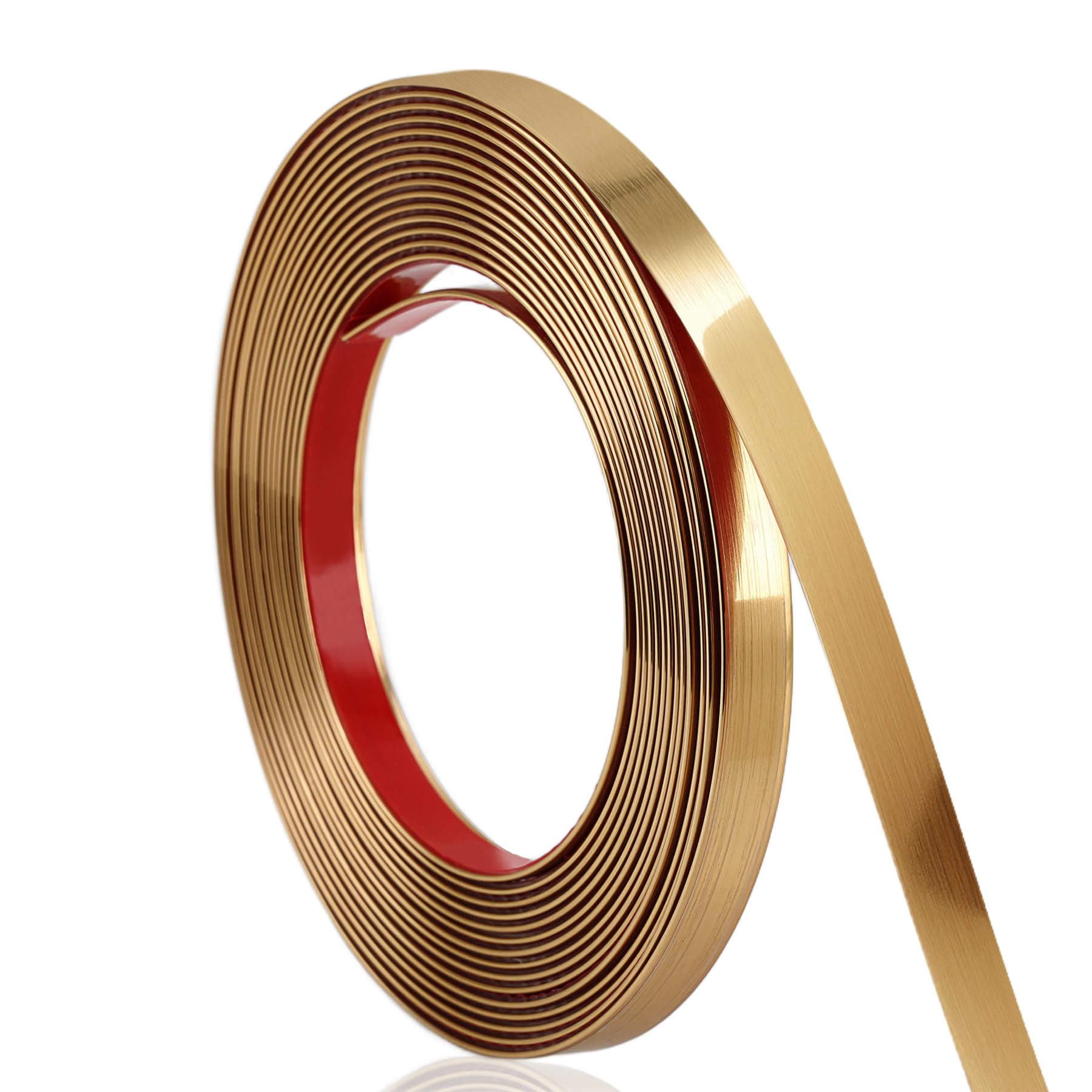 Photo 1 of Soengsau Brushed Gold Finish Molding Trim, 196.8" L x 0.4" W Peel and Stick Decoration Strip for Ceiling, Wall, Tile Edge, Furniture Cabinet, Mirror