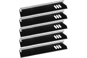 Hongso 15 Inch Porcelain Grill Heat Plates Shield Replacement for Dyna-glo DGF510SBP, DGF510SSP, Uniflame GBC1059WB, GBC1059WE-C, GBC1143W-C, Backyard GBC1460W, BY13-101-001-13 Gas Models, 5-Pack