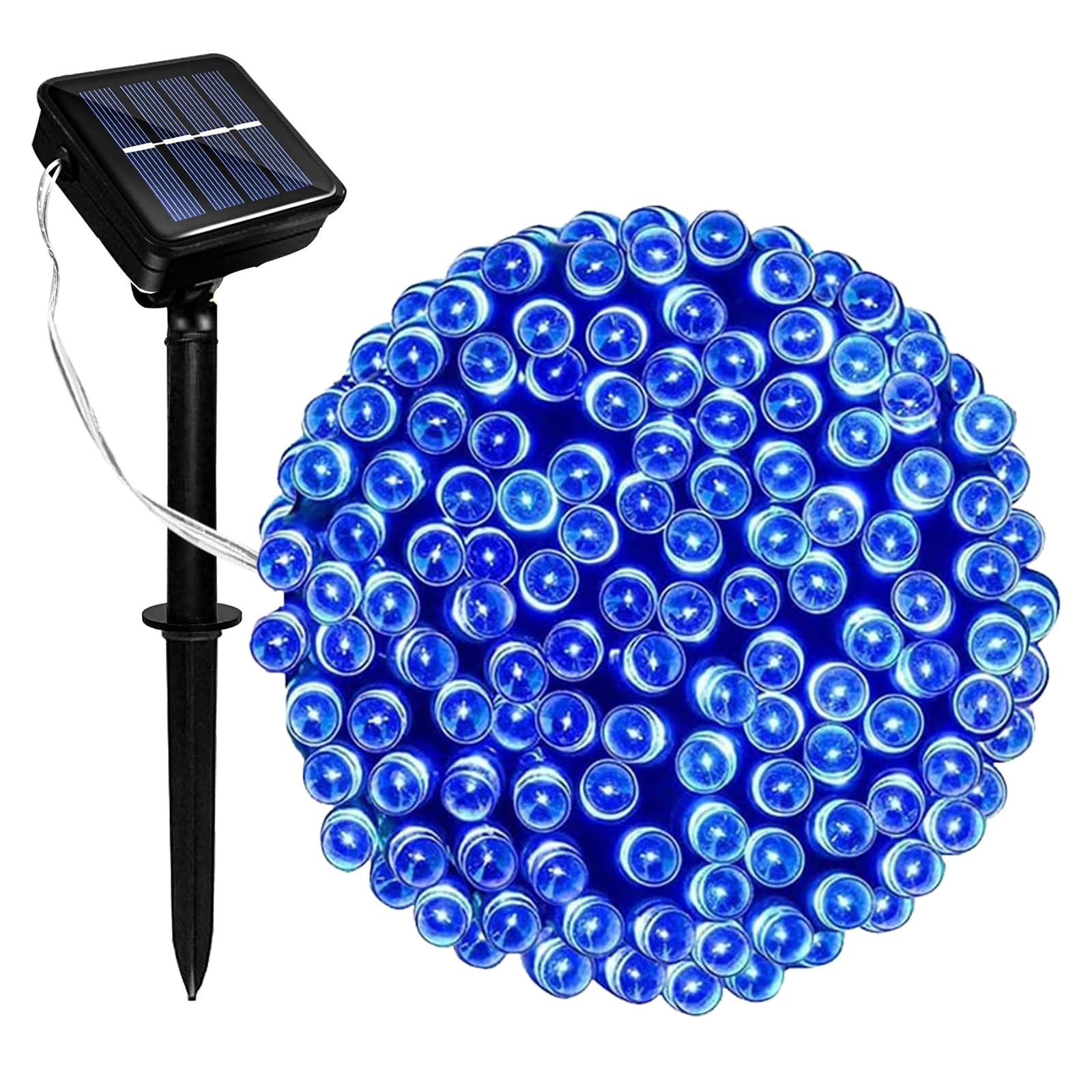 GHONLZIN Solar String Lights, Solar Garden Lights 100 LED 39ft Outdoor Waterproof Fairy Lights 8 Modes Decorative Lighting String Lights for Wedding Party Tree Xmas Garden Decoration