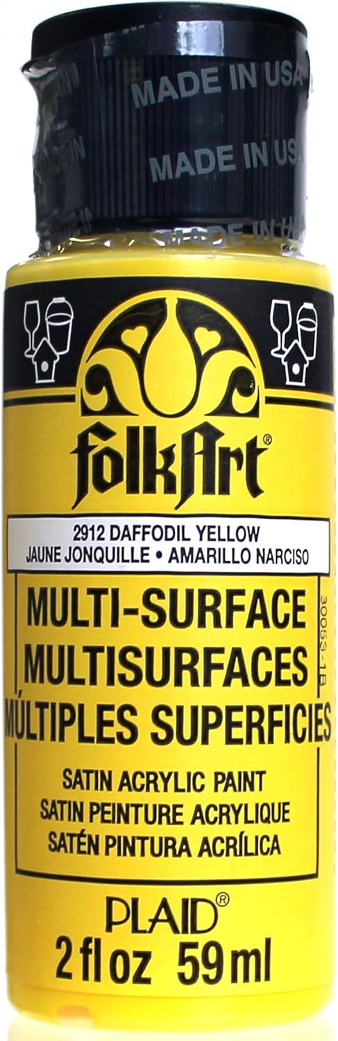 FolkArt Multi-Surface Daffodil Yellow 2oz, 59.15 ml (Pack of 1)