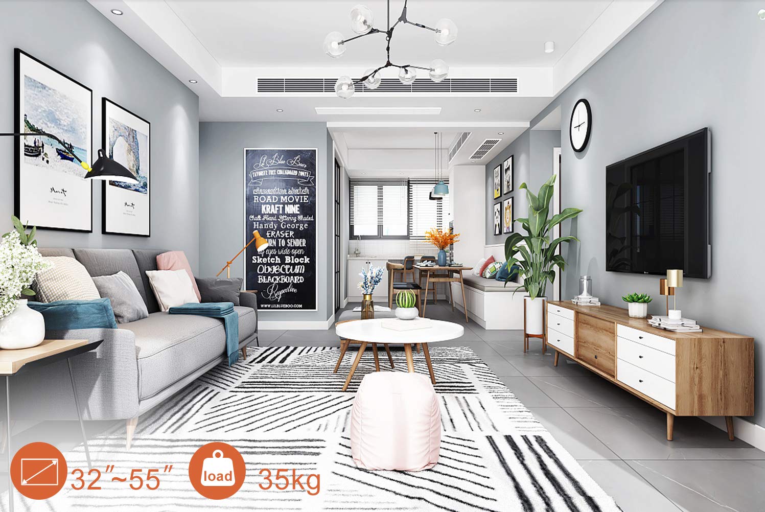 Oficina PUTORSEN® Soporte TV Giratorio Inclinable Soporte de Pared para