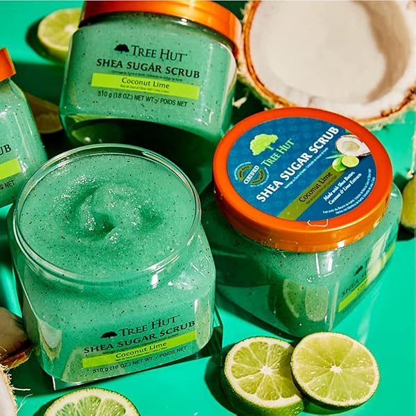 TREE HUT SHEA SUGAR BODY SCRUB COCONUT LIME 18 OZ