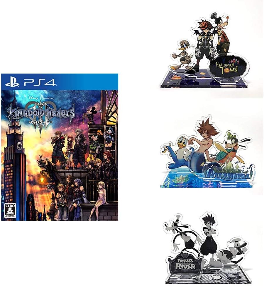 Amazon キングダム ハーツ Iii キングダムハーツ アクリルスタンド3種類 アトランティカ タイムレス リバー ハロウィンタウン セット Ps4 ゲーム機本体