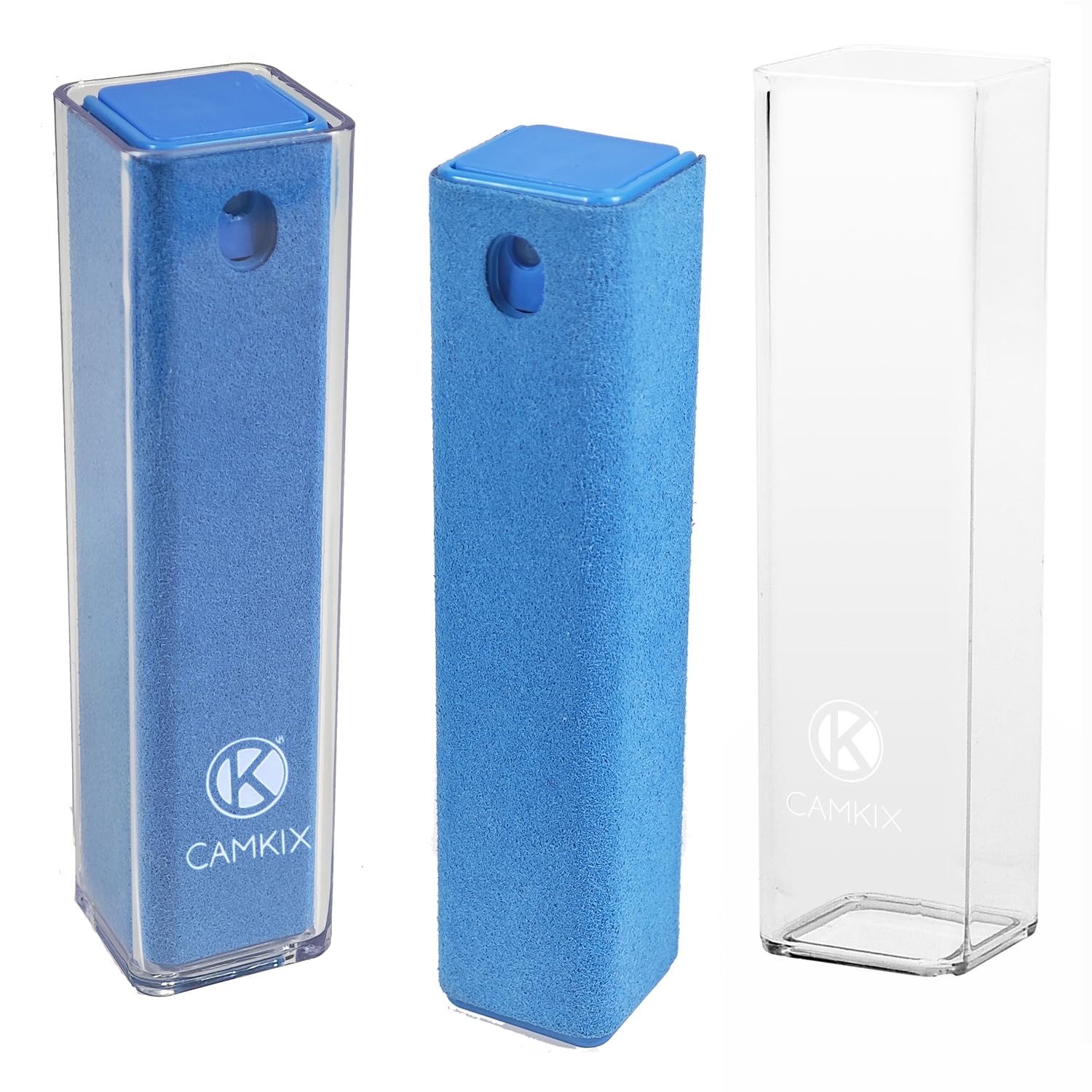 2in1 Screen Cleaning Spray Bottle and Cloth - Pack of 2 - Instantly Clean the Screen of your Phone, Tablet, TV, Laptop - Just Spray and Wipe - Compact - Ideal for Travel - Works Great on Flat Surfaces