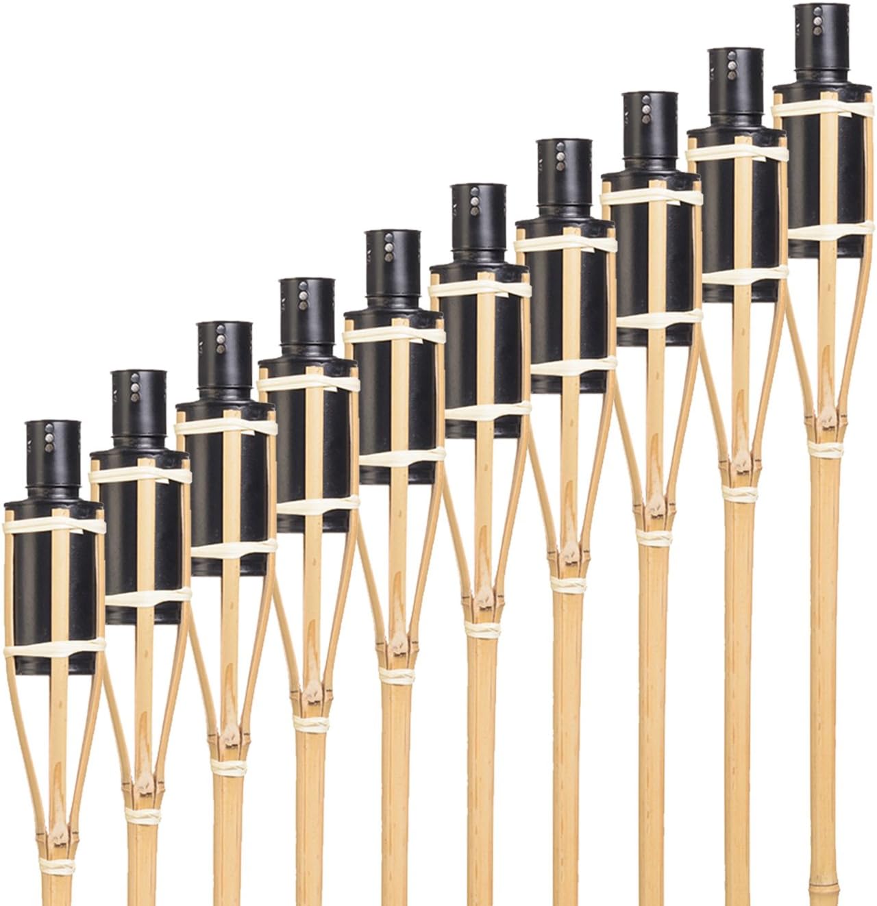 Hussala Turin Garden Torch Bamboo Tiki Torch 60 cm - 30 pieces