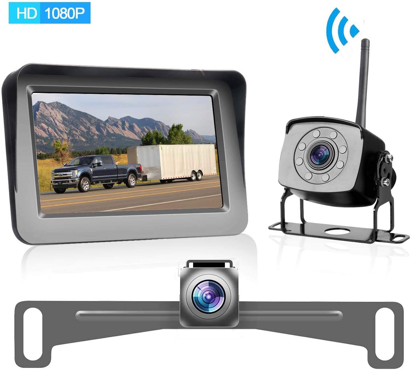 Yakry YA25E HD 1080P Digital Wireless Dual Backup Camera ...