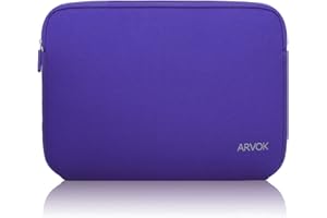 Arvok 13 13.3 14 Inch Laptop Sleeve Case for MacBook Pro 14 2021/Water-Resistant Notebook Chromebook Computer Pocket Briefcase Carrying Bag Pouch Skin Cover for HP/Dell/Lenovo/Asus/Acer, Purple