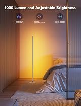 Govee LED Floor Lamp RGBIC Modern Silver Corner Lamp 61 Scene 8 Music view 5