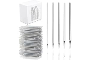 100Pcs Piercing Needles Kit - Yugui Mixed 12G 14G 16G 18G 20G Body Piercing Needle Tools for Ear Nose Sepeum Navel Belly Button Eyebrow Lip Hollow Needles