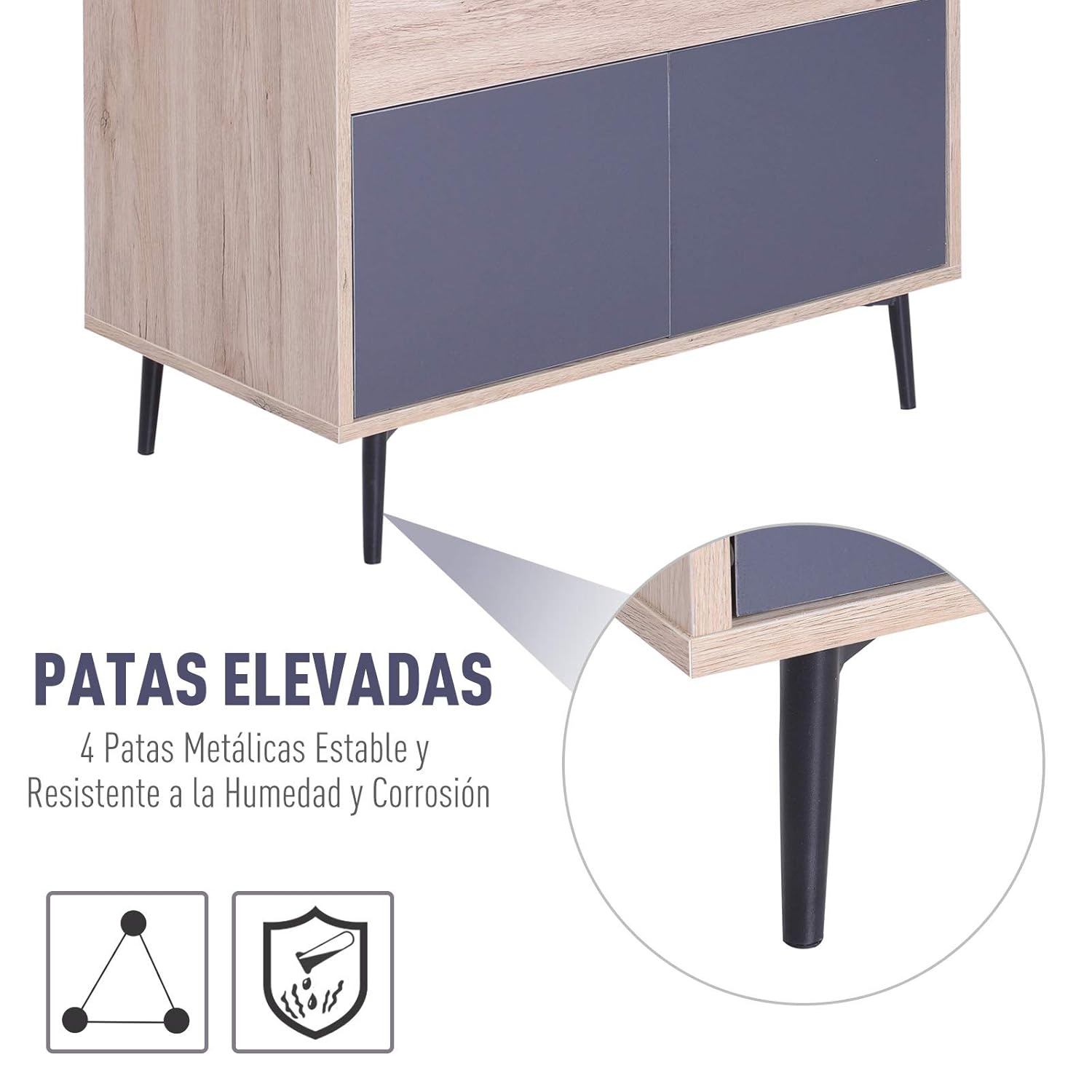 HOMCOM Armario Gabinete Consola Armario Bajo Mueble Aparador