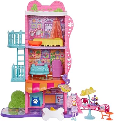 , Coffret Appartement avec 1 Poupée Palmer Poméranien, 1 Figurine du Chien Pommy et Accessoires, Jouet Enfant , Dès 4 Ans, HJH65