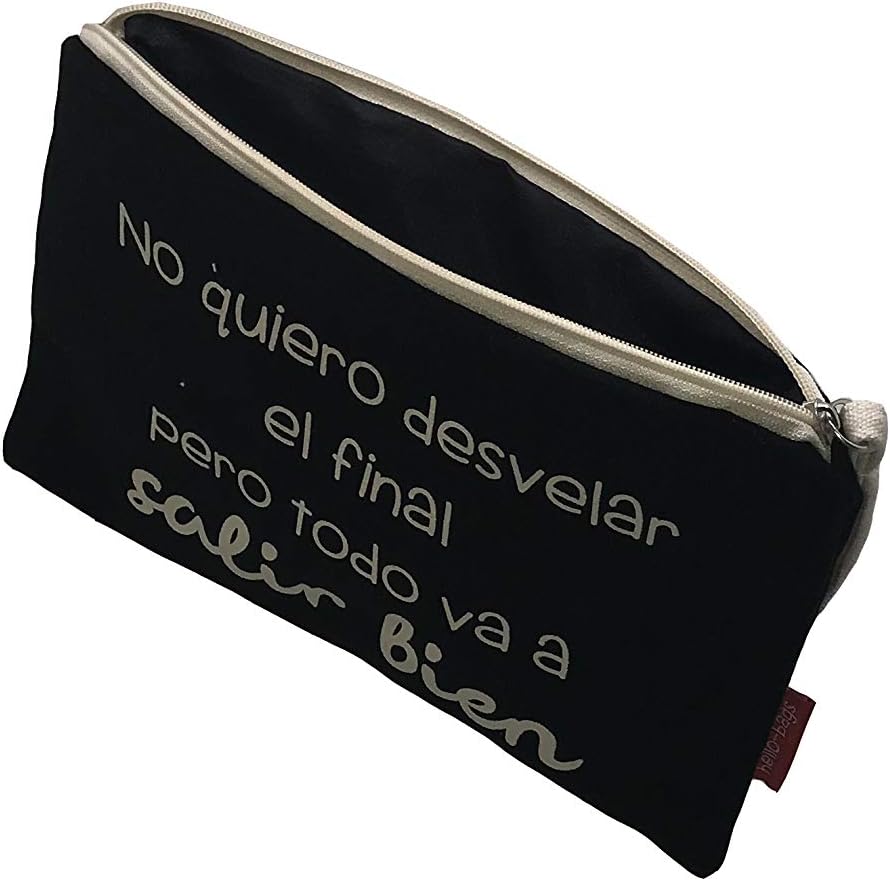 Econanos Hellobags2019 Canvas & Beach Tote Bag, 23 cm, Black (Negro), Black (Black ), 23 centimeters - Image 4