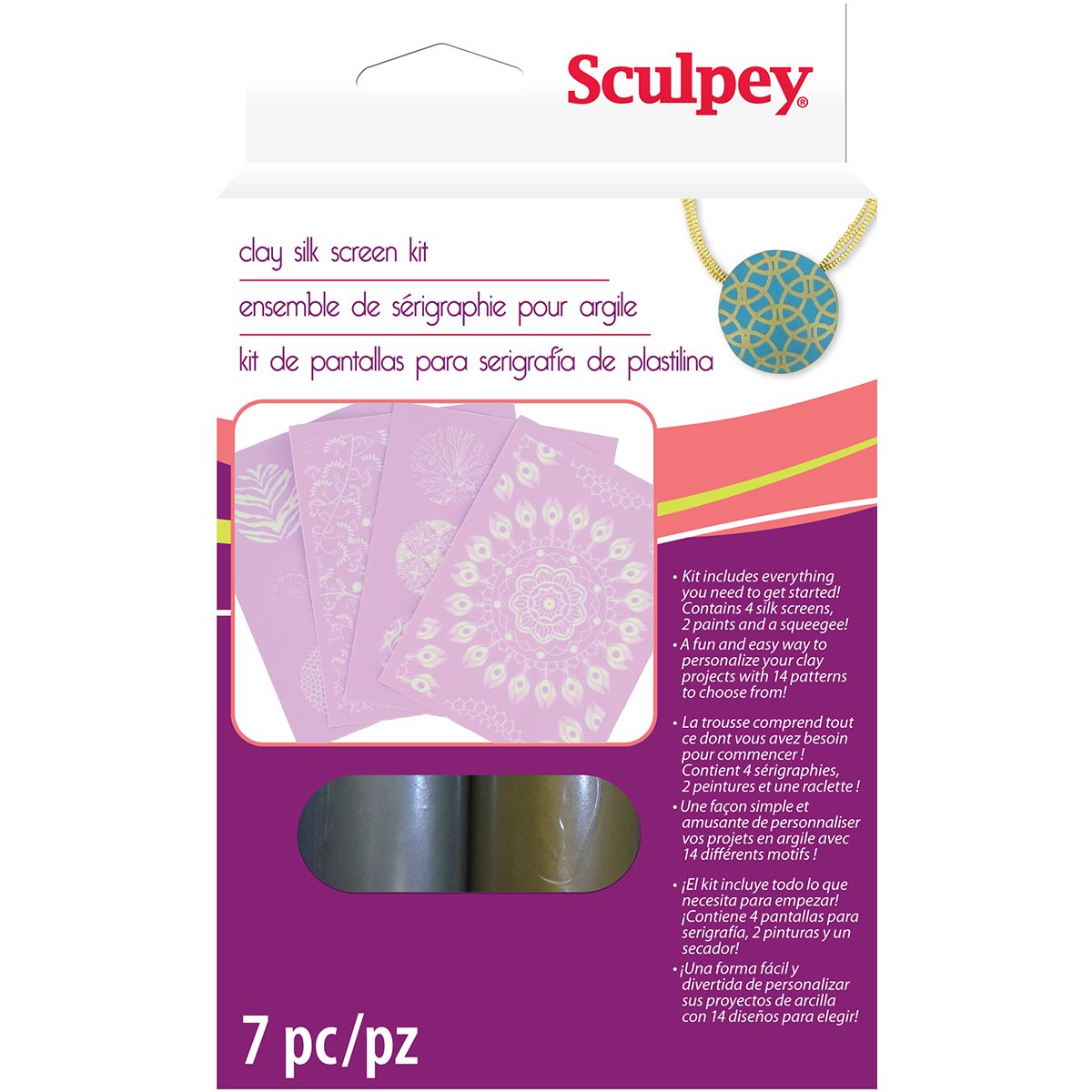 Polyform K34007 Sculpey Silkscreen Kit, Silver, 90.7 g, Gold