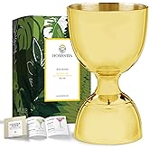 Homestia Premium Bell Jigger for Bartending, Cocktail Measuring Jigger, Shot Measure Double Jigger with Measurements, 2 oz 1 oz Bartender Jiggers Stainless Steel Acohol Measuring (Gold)