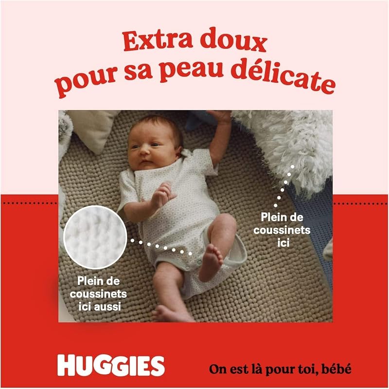 Extra Care Bébé, 4 paquets de 40 couches, Incolore, Taille 1 (2-5 kg)