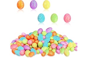 VPCRT6 Mini Easter Eggs, Shiny Foam Eggs Bulk Decorative Foam Easter Eggs for Craft DIY Easter Party Favors Supplies Basket Stuffers Assorted Color