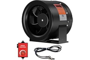 FICBXRA 10 Inch Inline Duct Fan with Speed Controller - EC Motor Ventilation Exhaust Fan for Heating Cooling Booster, Grow Tents, Hydroponics, NSK/SKF bearings, ETL Listed
