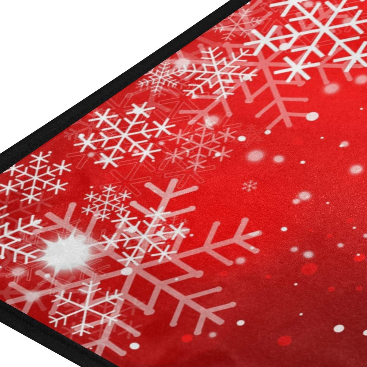 Red Christmas Style Anti Fatigue Kitchen Mat, Blueangle Decoration Mats, Waterproof Non Slip for Indoor Outdoor Home Office Use, 20" x 39": Kitchen & Dining