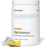 Momentous Vital Aminos Powder Supplement - BCAA & EAA - Tropical Punch - NSF Certified for Sport - GMO- & Gluten-Free - 30 Servings - Package May Vary