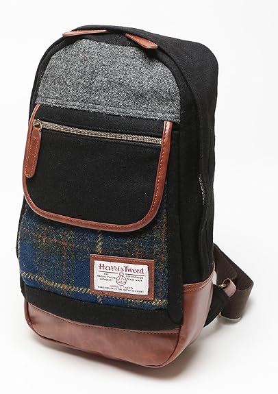 Amazon ハリスツイード Harris Tweed ツイード チェック柄 ボディーバッグ クリスマス プレゼント ギフト ラッピング バレンタイン ブルー ボディバッグ ワンショルダー