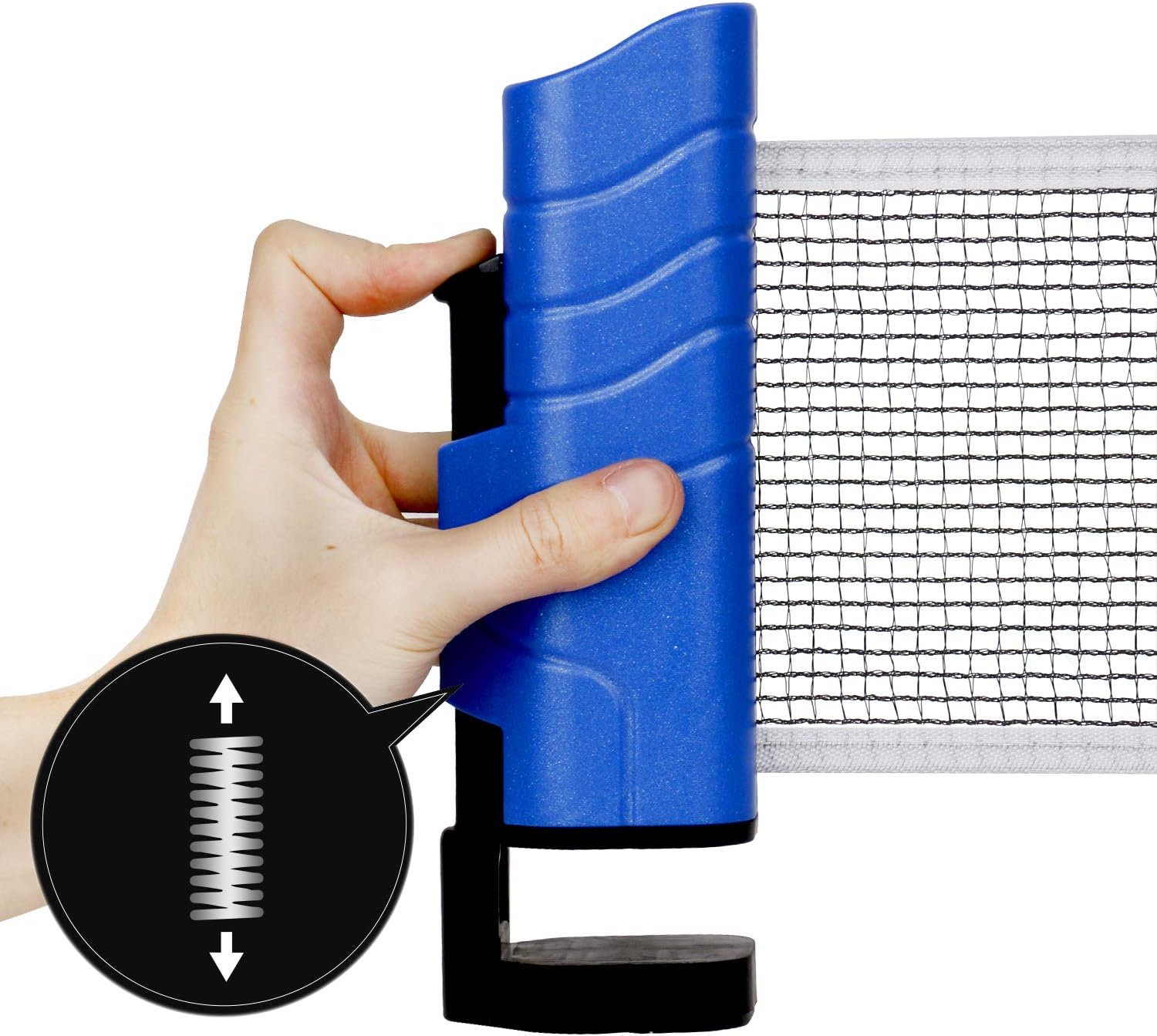 XGEAR Anywhere Ping Pong Equipment to-Go Includes Retractable Net Post, 2 Ping Pong Paddles, 3 pcs Balls, Attach to Any Table Surface, for All Ages, Lake Blue : Sports & Outdoors