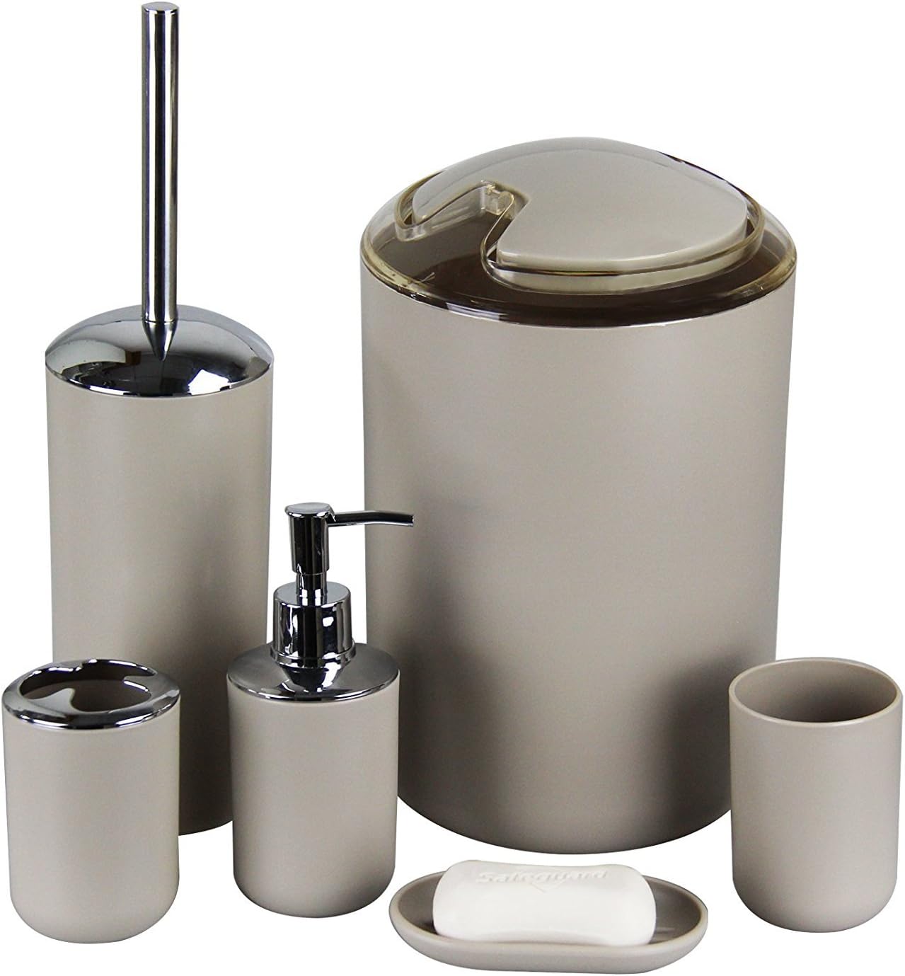 6tlg Bathroom Accessories Set Soap Dispenser Toilet Brush Holder for ...