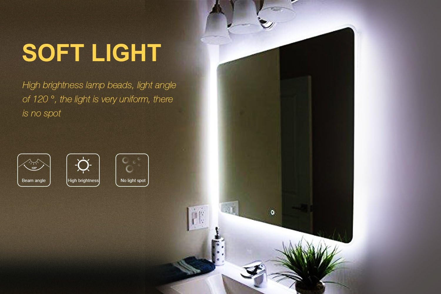 Led Vanity Mirror Lights Kit, ViLSOM 13ft/4M 240 LEDs Make-up Vanity Mirror Light for Vanity Makeup Table Set with Dimmer and Power Supply, Mirror not Included. - - 