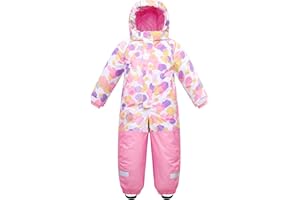Yueta Kids Snowsuit One Piece, Waterproof Snow Suit for Boys Girls, Ski Jackets Jumpsuits Overalls for Skiing Snowboarding