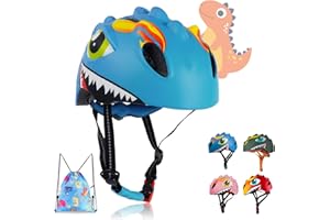 TOUTSEUL Toddler Helmet Kids Bike Helmet for Boys Girls 3 4 5 6Years Old with Dinosaur 3D Lightweight Safety Certified,Toddler Bike Cycling Skating Skateboard Scooter Helmet