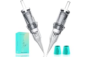 INKCHUM Tattoo Cartridge Needles 20pcs Disposable Tattoo Needles 0803RL 0.25MM Round Liner with Membrane Safety Cartridges Tattoo Supplies for Wormhole, Mast, Dragonhawk, Ambition, HAWINK and More